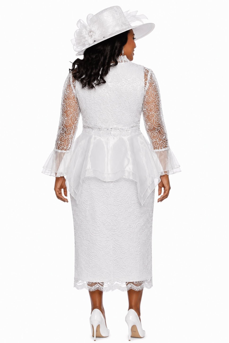 3pc Lace Suit w/ Organza Ruffles-Plus - Especially Yours