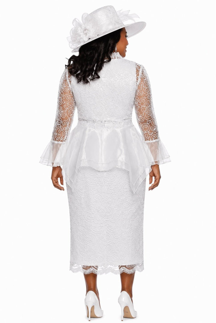 3pc Lace Suit w/ Organza Ruffles-Plus - Especially Yours