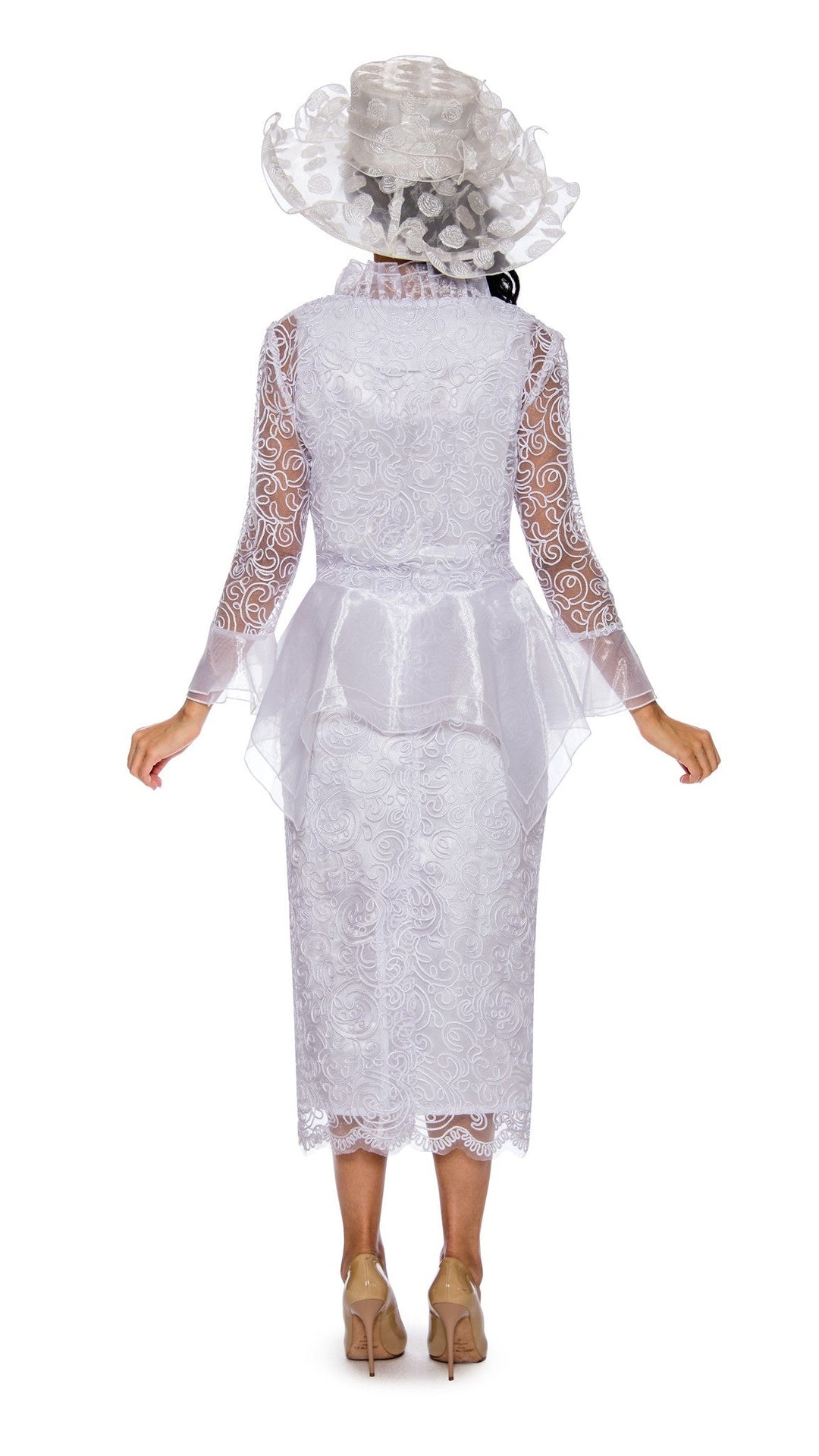 3pc Lace Suit w/ Organza Ruffles-Plus