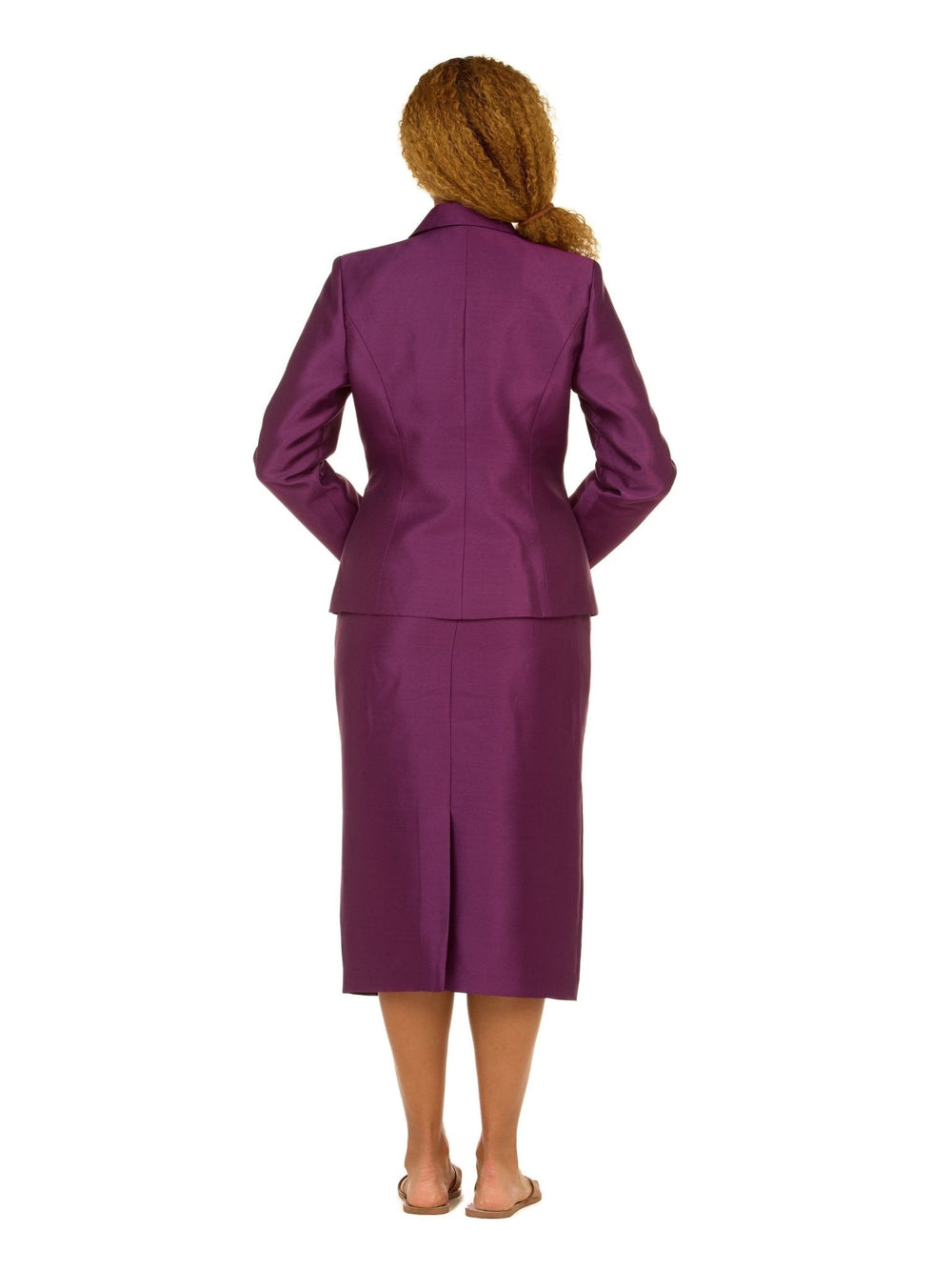 3pc Silky Twl Notch Stoned Collar Skt Suit - Especially Yours