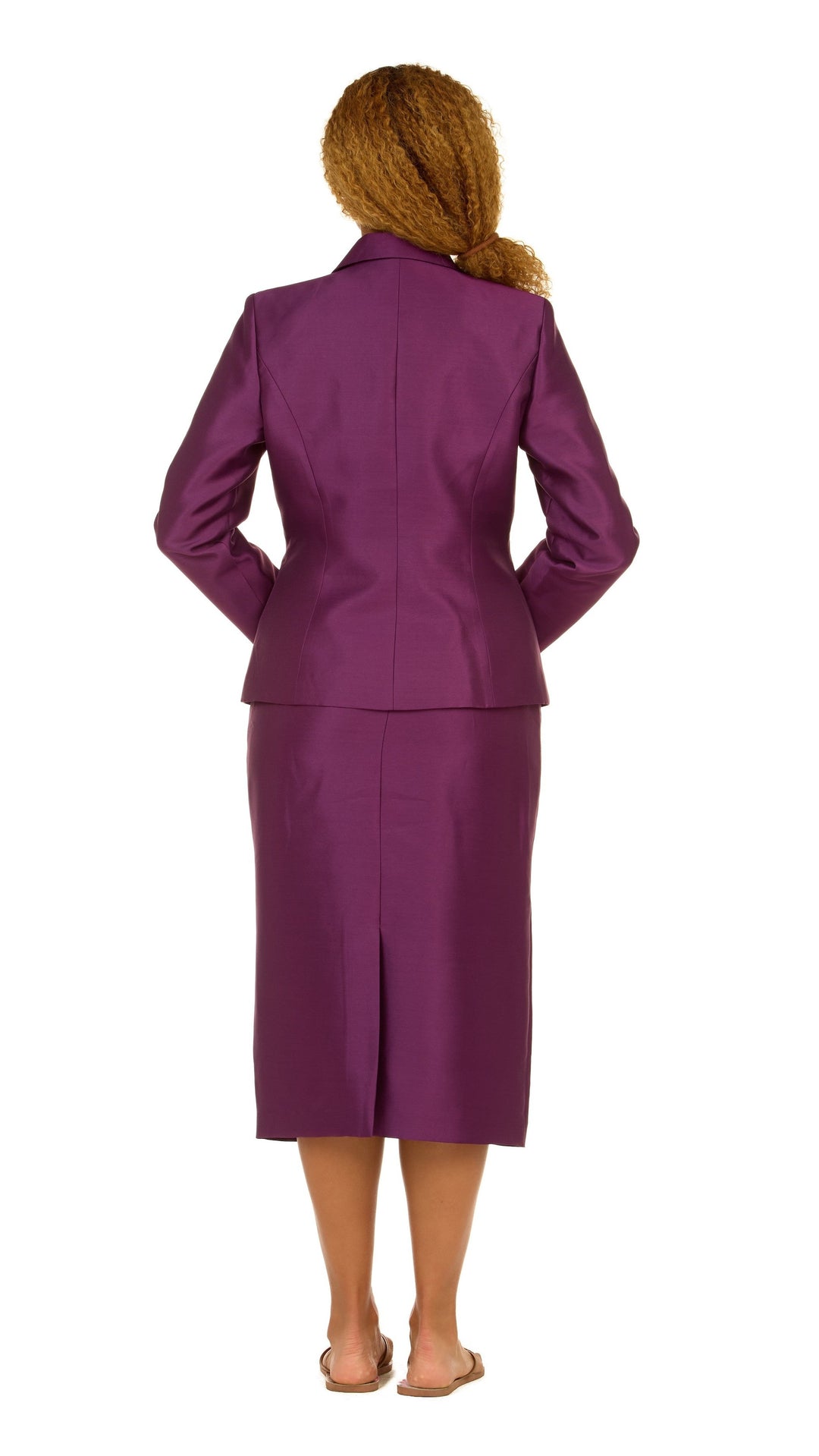 3pc Silky Twl Notch Stoned Collar Skt Suit