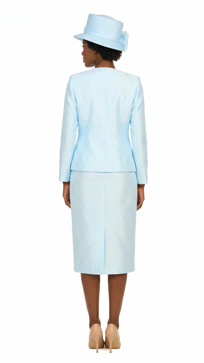 3pc Silky Twl Skt Suit w/ Layered Designs-Plus