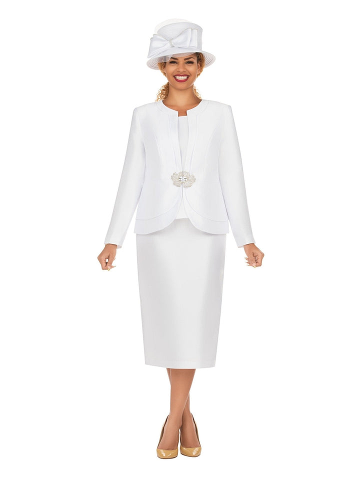 3pc Silky Twl Skt Suit w/ Layered Designs - Plus - Especially Yours