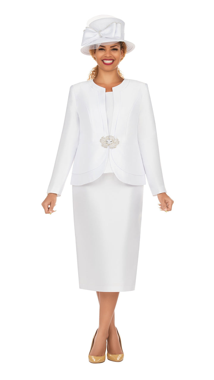 3pc Silky Twl Skt Suit w/ Layered Designs-Plus