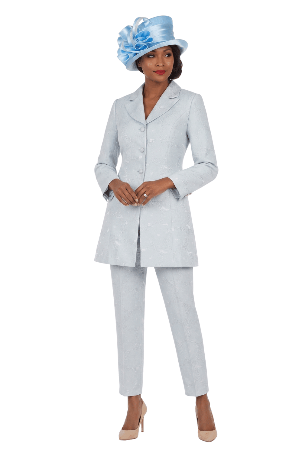 3pc Brocade Wardrober - Long Jkt, Pants, Skirt Set - Especially Yours