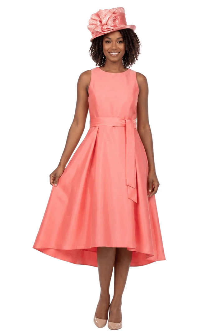 Sleeveless Full Flare Hi-Lo Drs w/ Styling Belt