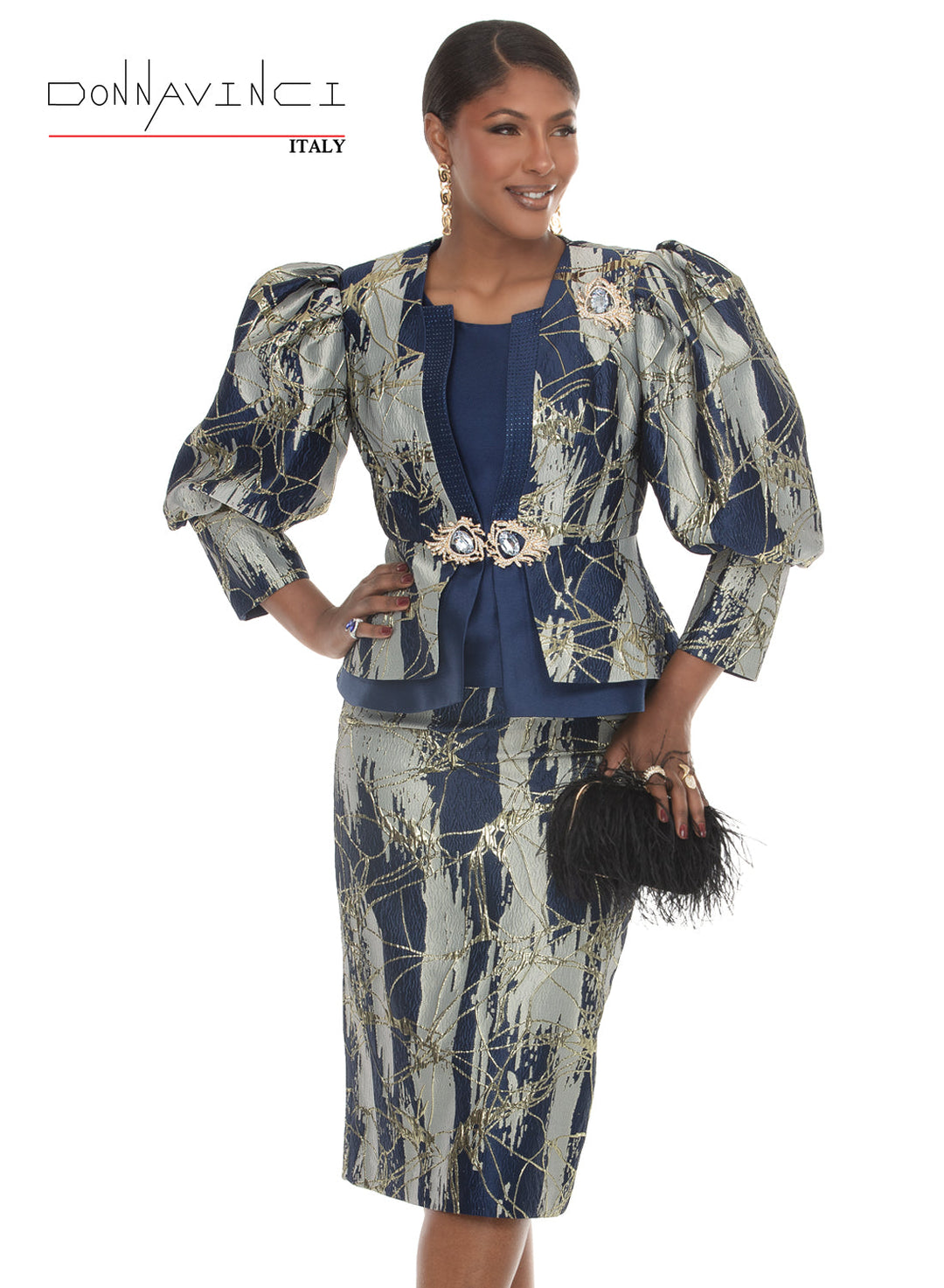 Donna Vinci  3pc. Jacket, Cami & Skirt Set, Style 12282