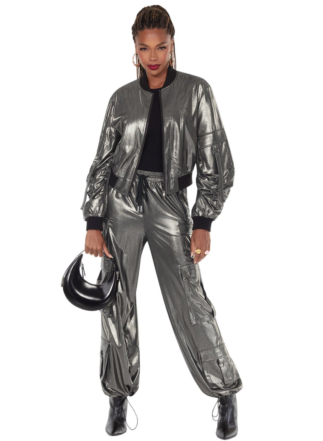 2pc. Jacket & Pant Set - Love The Queen. Style 17627