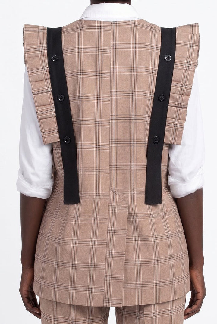 Plaid Vest and Wide Leg Pant Set by Love The Queen - Especially Yours