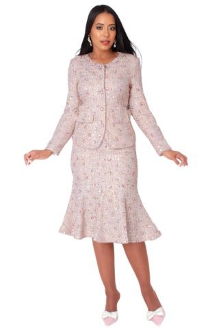 Embroidered Sequin Tweed Jacket & Skirt Set - 41072 - Especially Yours