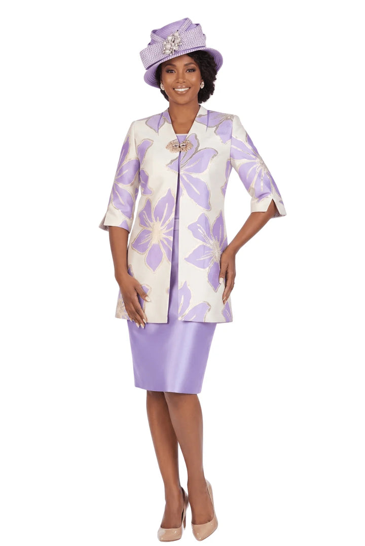 2pc Ovsz Flower Long Jkt + Solid Dress Set
