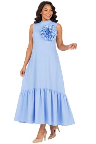 Luxury Flare Dress with Handcrafted Floral Detail - Especially Yours