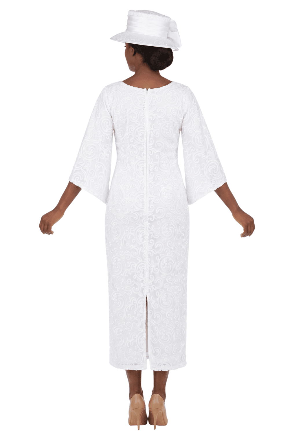 2pc Lux Lace Dress w/ Belted Lace Cape-Plus - Especially Yours