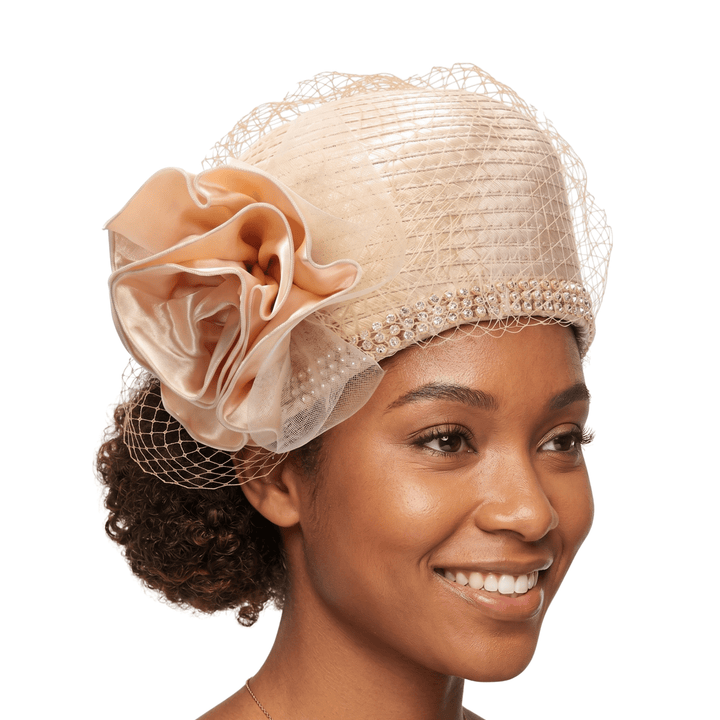Pillbox Hat w/ Ovsz Flower and Veil - Especially Yours