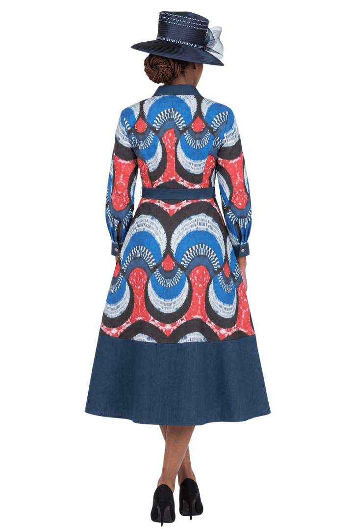 Button Down Denim Shirt Dress in Prints - Especially Yours