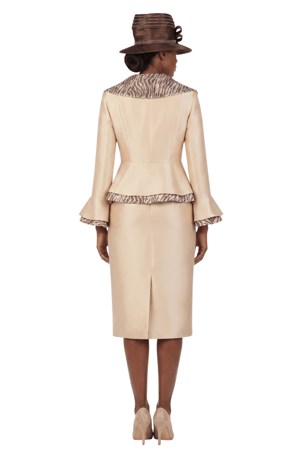 2pc Shawl Collar Uneven Jkt Sweep Skt Suit-Plus - Especially Yours