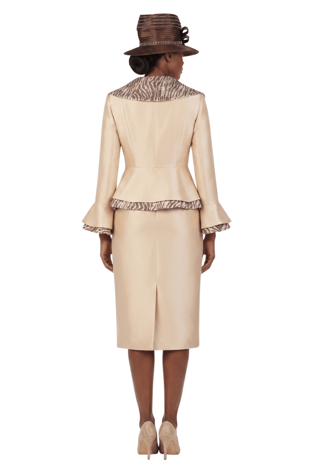2pc Shawl Collar Uneven Jkt Sweep Skt Suit-Plus - Especially Yours