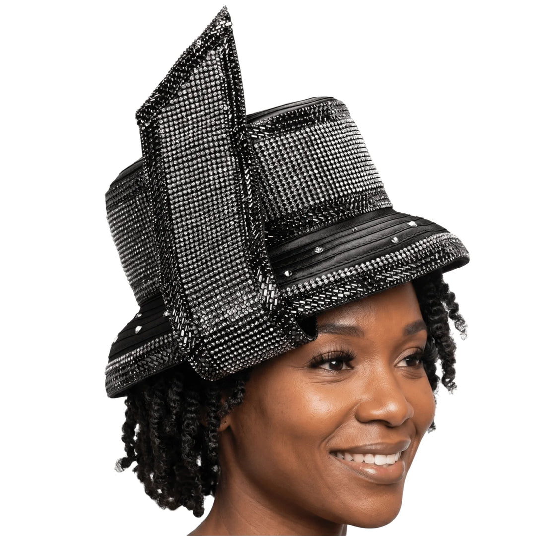 SMALL BRIM STONED RIBBON HAT