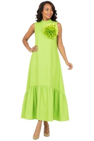 Luxury Flare Dress with Handcrafted Floral Detail - Especially Yours