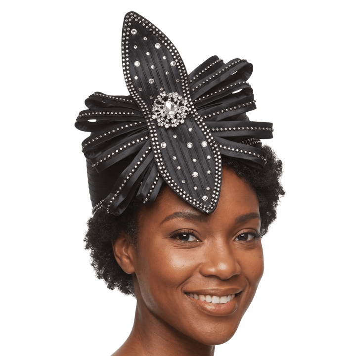 Pill Box Hat w/ Satin Ribbons and Stones - Especially Yours