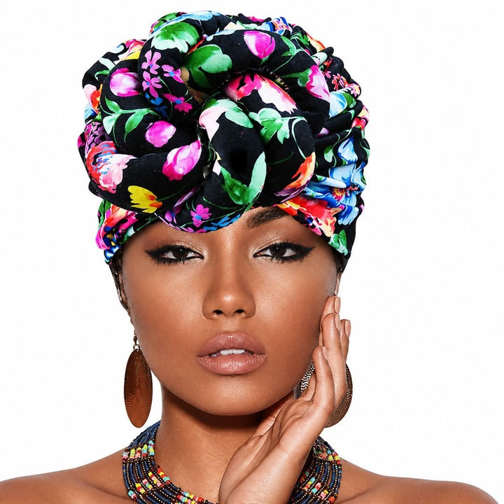 12PCS - Flower Pattern Printed Turban Hats - Especially Yours