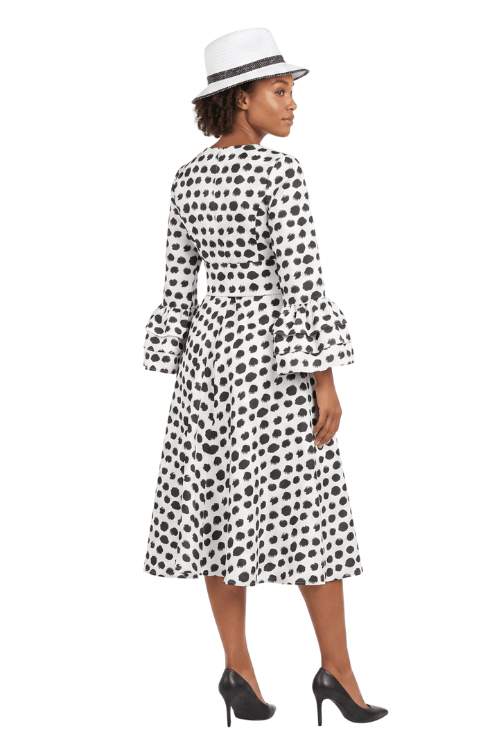 A - line Prt Dress in Silky Twill w/ Belt - Especially Yours