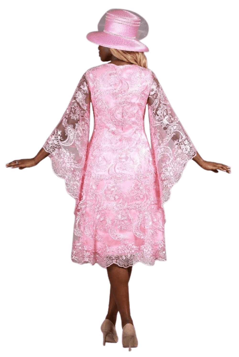 Lace A - line Dress w/ Ovsz Bell Slvs - Especially Yours