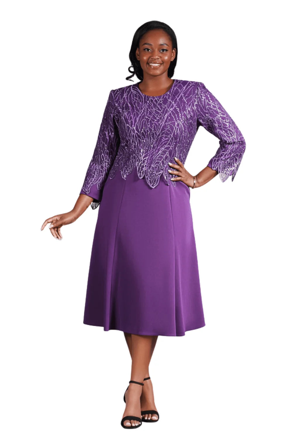 A-line Scuba Drs w/ Lux Lace Overlay