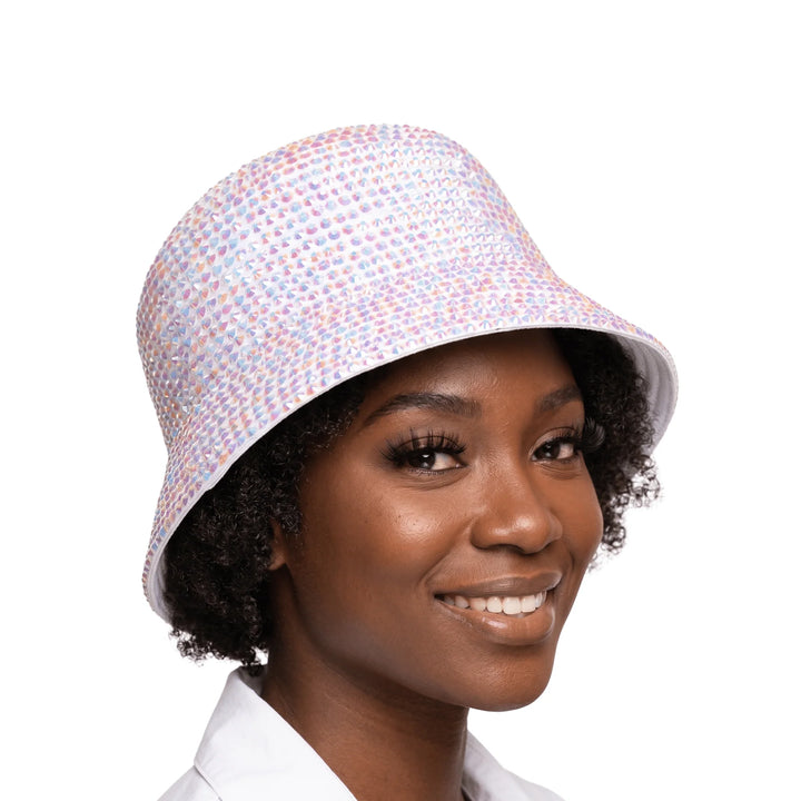 METALLIC STONED BUCKET HAT