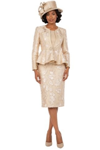 Couture Floral Embroidered 3 - Piece Skirt Suit - Especially Yours