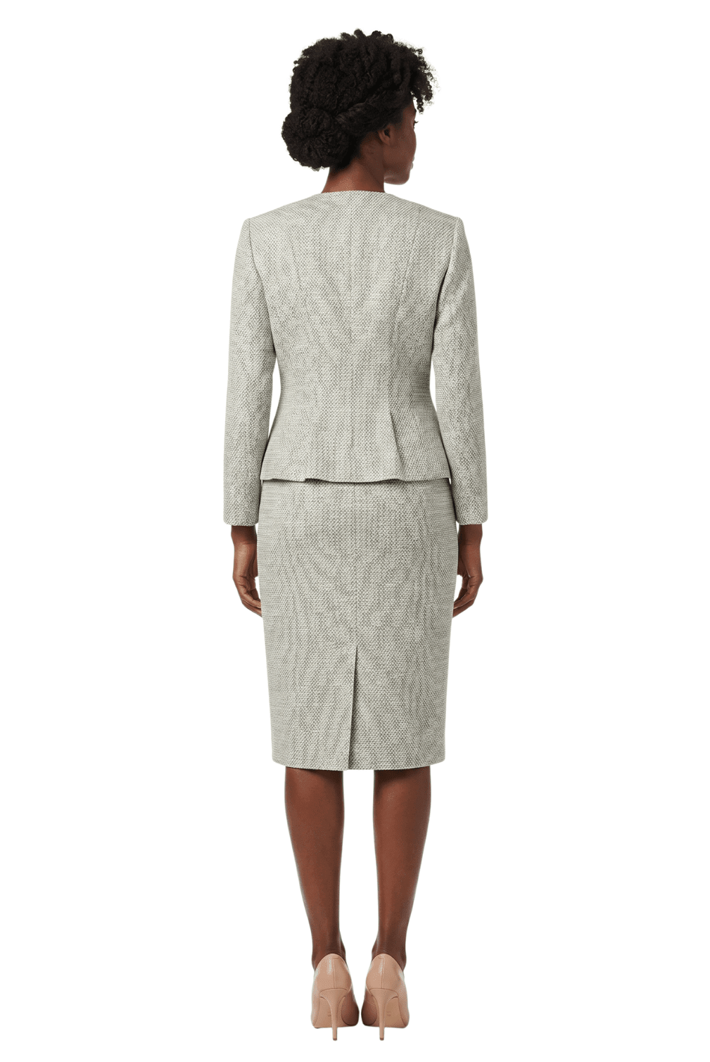 3pc Novelty Skirt Suit w/ Embellished Button - Especially Yours