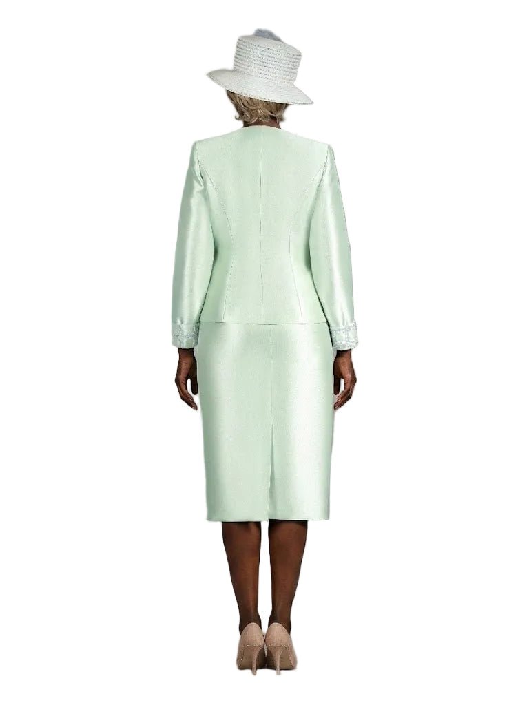 3pc Scallop Hemmed Jkt + Lace Ovly Skirt Suit - Plus - Especially Yours