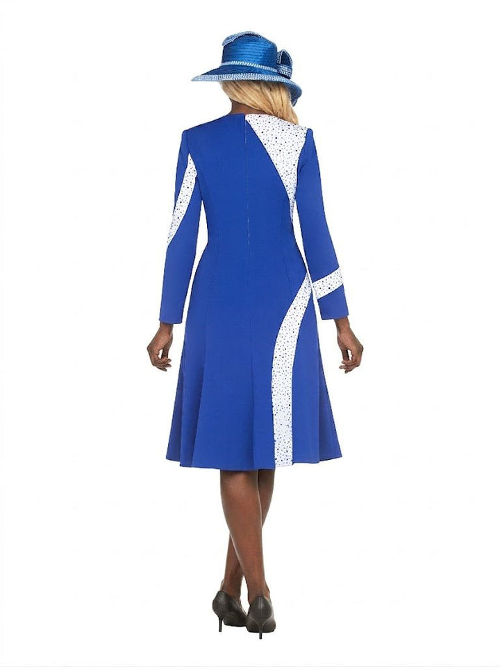 Stoned Scuba Color Block A - line Drs w/ Brooch - Plus - Especially Yours