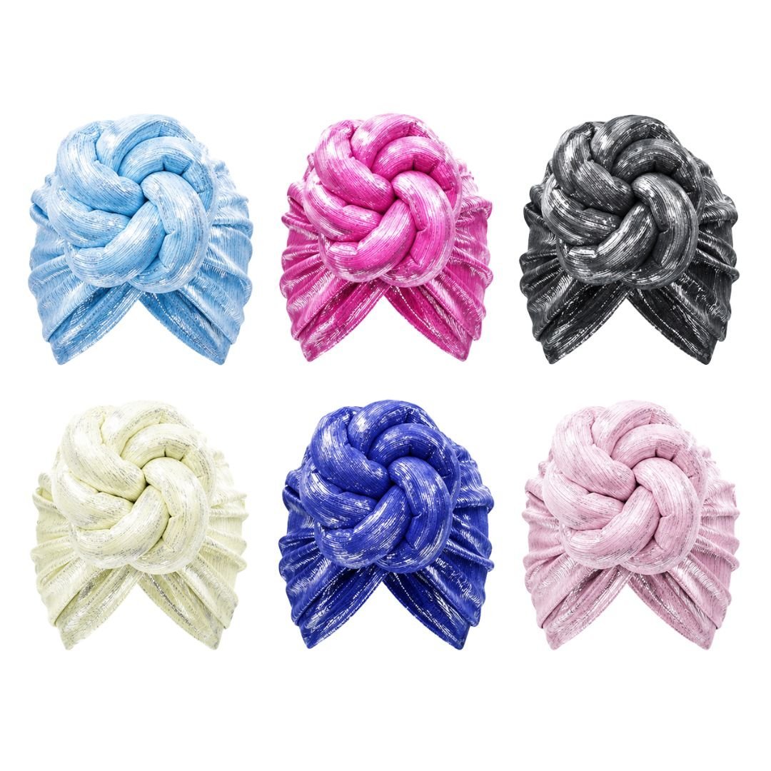 12PCS - Shiny Turban Hats PKH8196 - Especially Yours