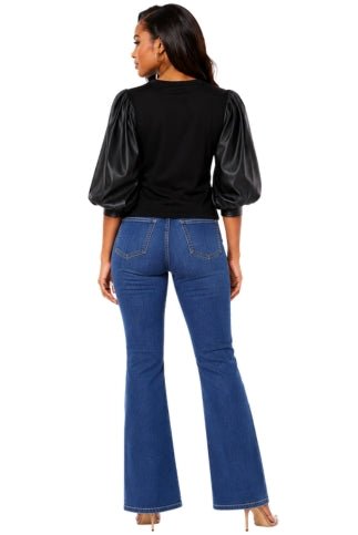 Puff Sleeve Graphic Top -82051 - Especially Yours