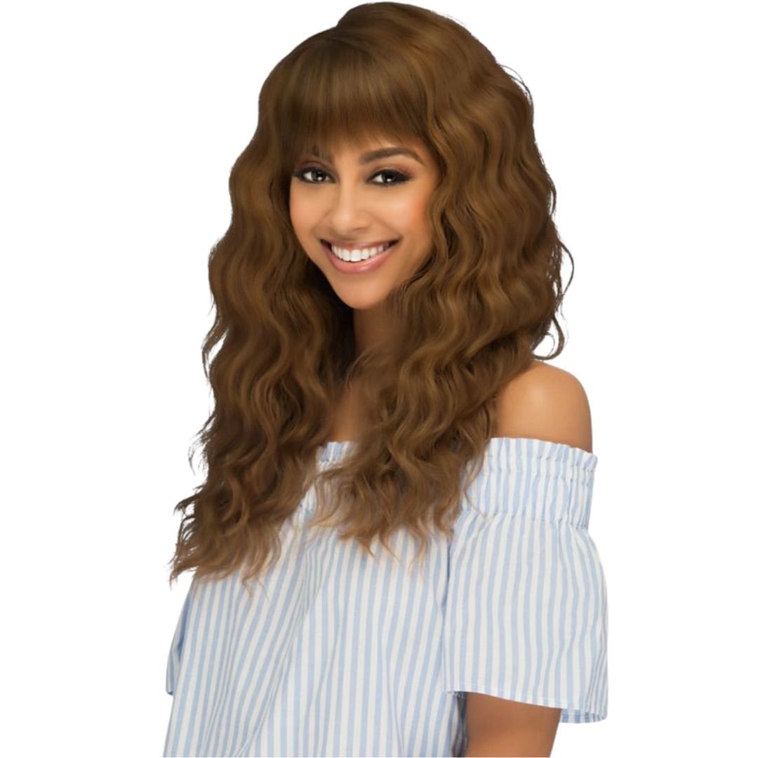 22 Inch Layered Loose Deep Wave Wig with Bangs by Amore Mio - Especially Yours