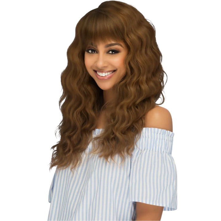 22 Inch Layered Loose Deep Wave Wig with Bangs by Amore Mio - Especially Yours