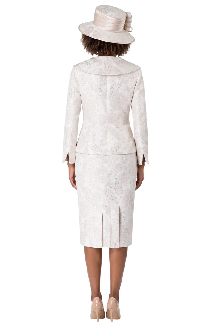 2pc Wide Collar Novelty Skirt Suit