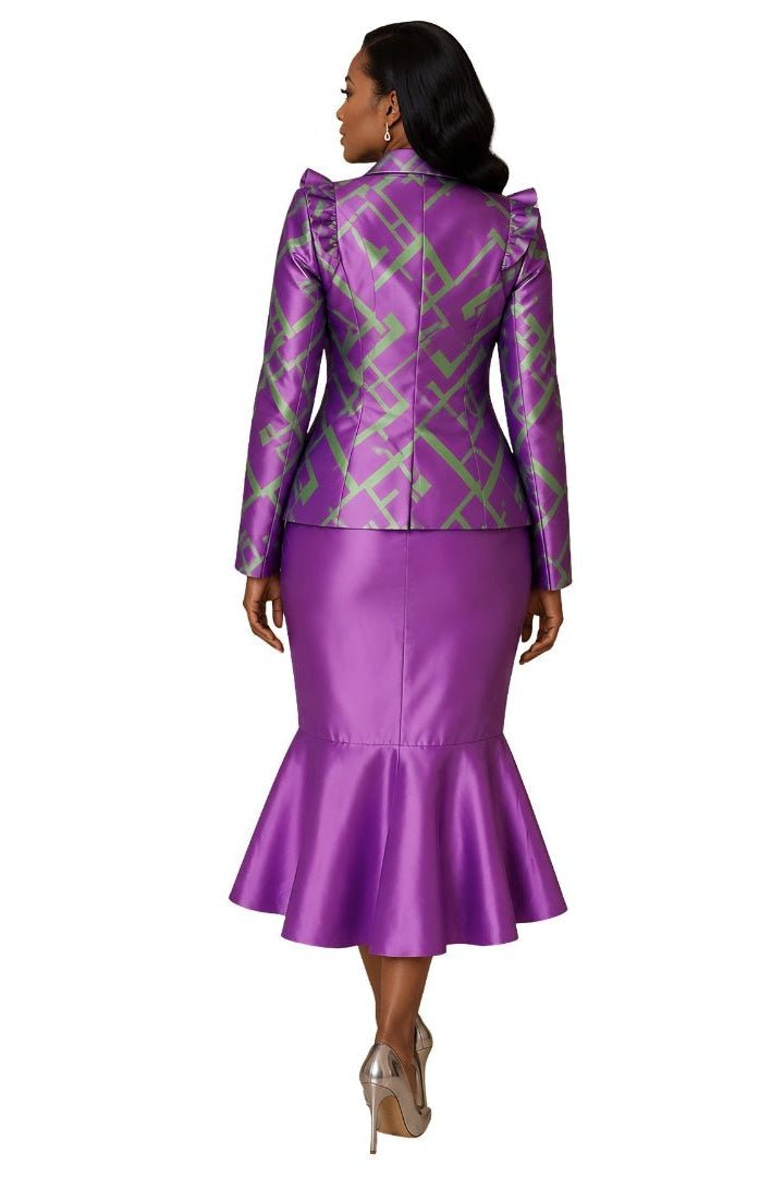 Orchid Maze Jacket & Mermaid Skirt Suit - 41075 - Especially Yours