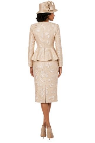 Couture Floral Embroidered 3 - Piece Skirt Suit - Especially Yours