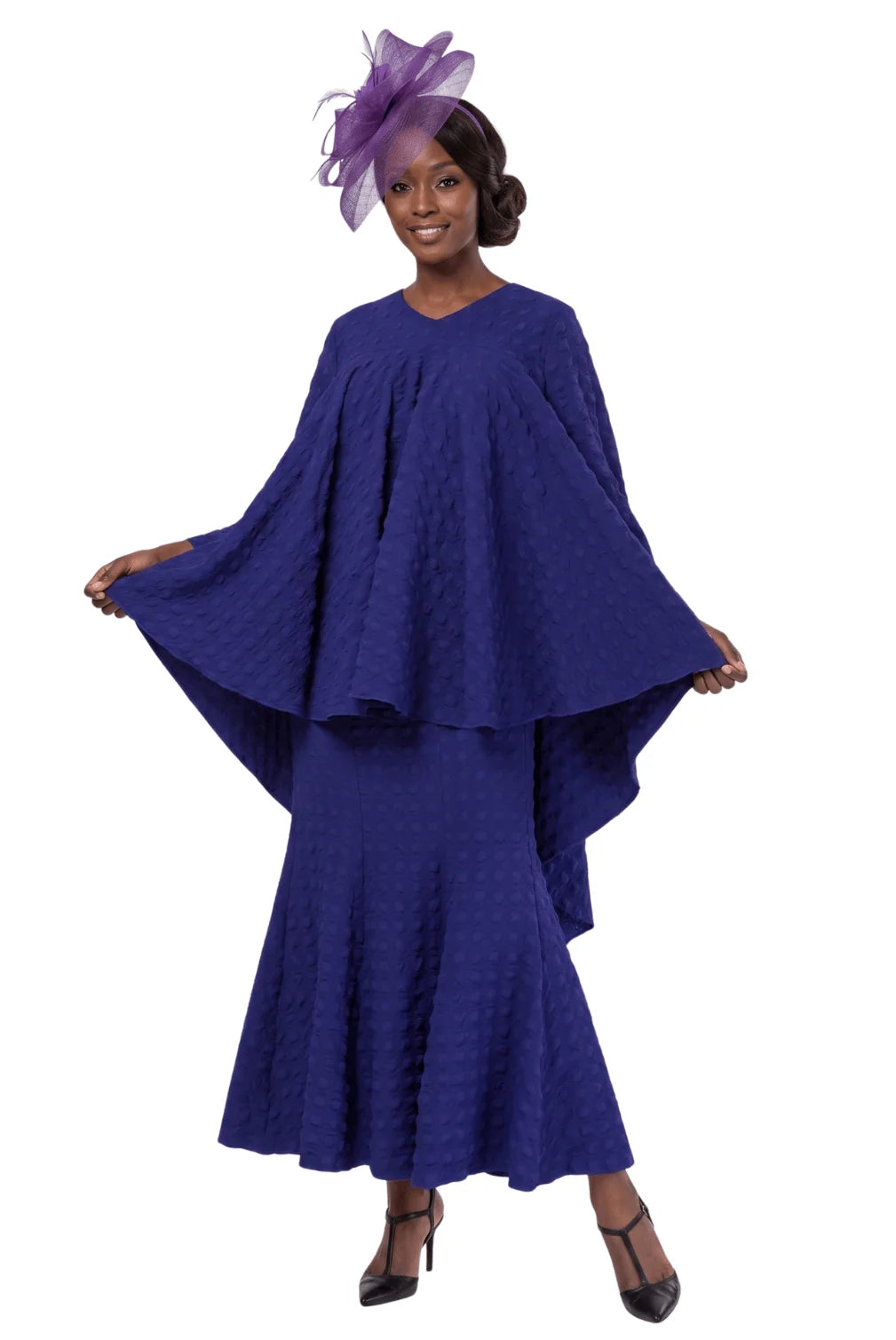 2pc Popcorn Full Flare Top & Skirt Set