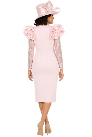Elegant Scuba Sheath Dress w/ Semi-Sheer Lace Slv - Especially Yours