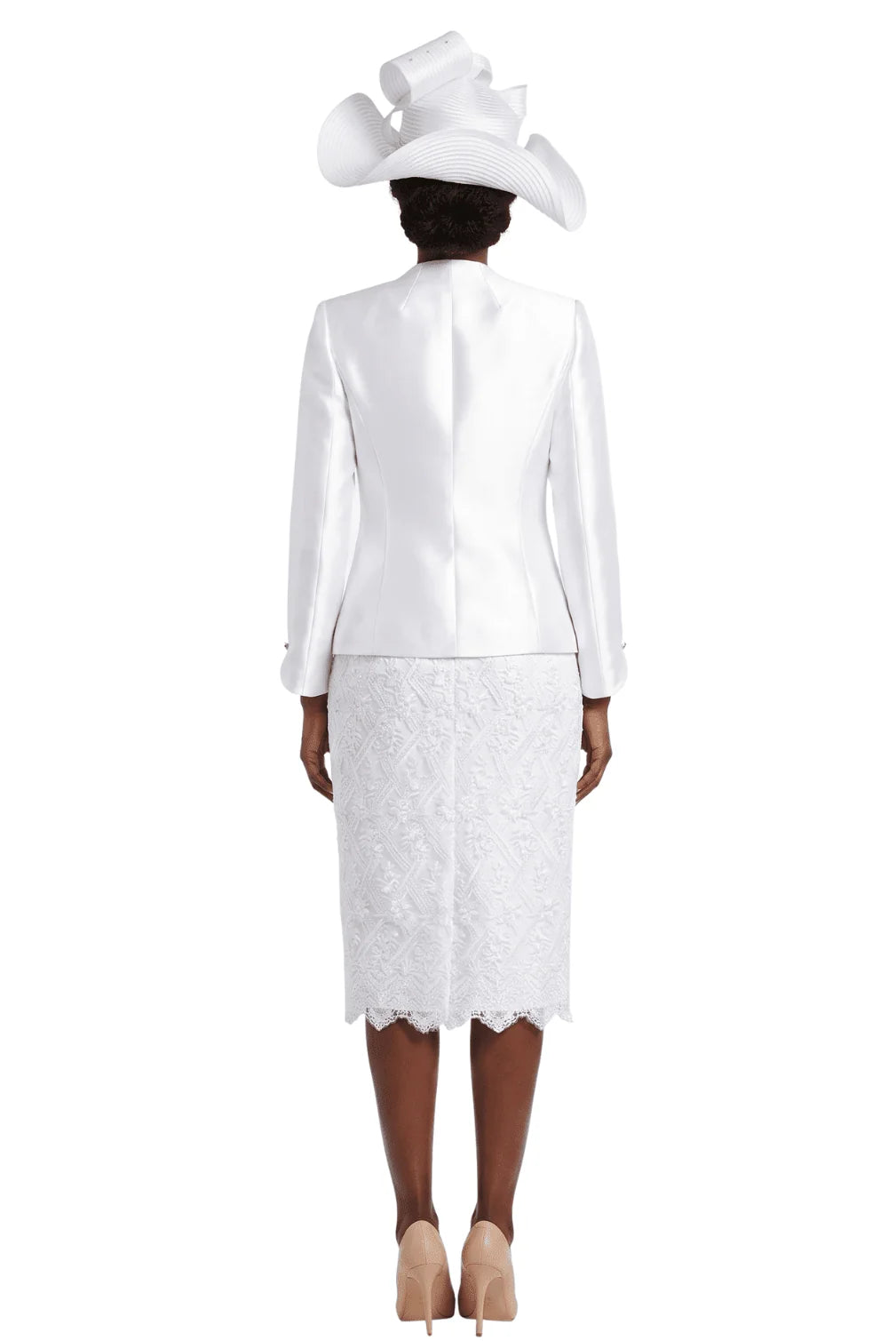 3pc Silky Twill&Lux Lace Combo Skt Suit