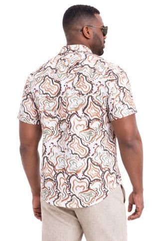 Men’s Multi Abstract Short Sleeve Stretch Shirt - Especially Yours