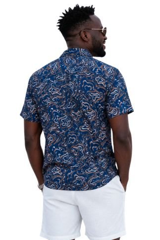 Men’s Radiant Abstract Short Sleeve Stretch Shirt - Especially Yours