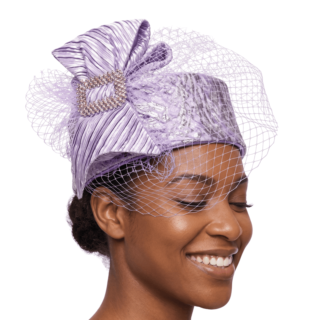 Brocade Pill Box w/ Bow & Veil - Especially Yours