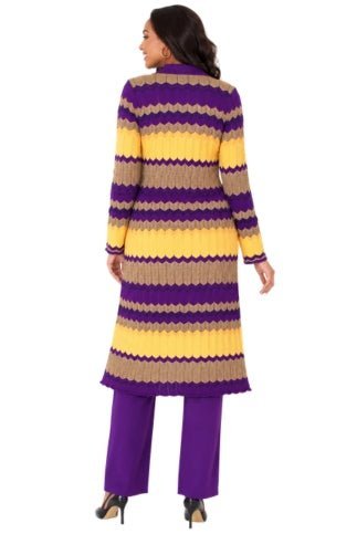 Striped Knit Duster Pant Set - 51014 - Especially Yours
