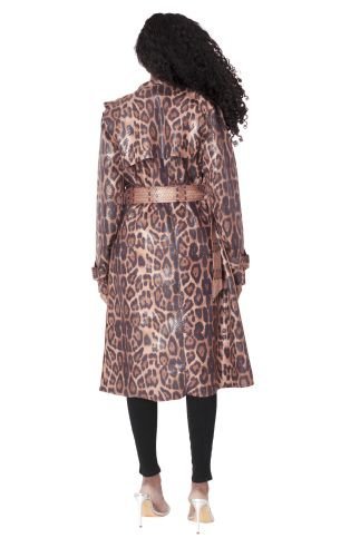 Leopard Print Belted Trench Coat – 83041 - Especially Yours