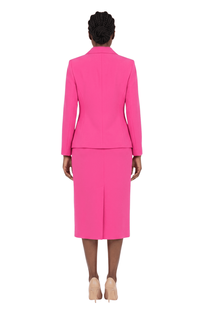 2pc Vintage Lapel 3-button Skirt Suit-Plus - Especially Yours