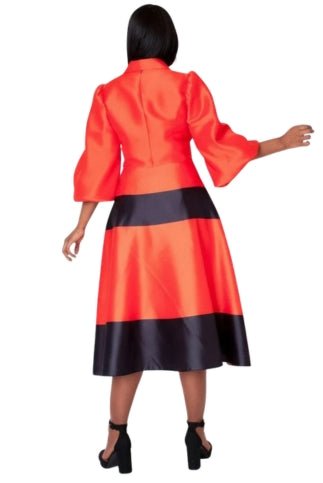 Colorblock Bow Detail Midi Dress - 41085 - Especially Yours